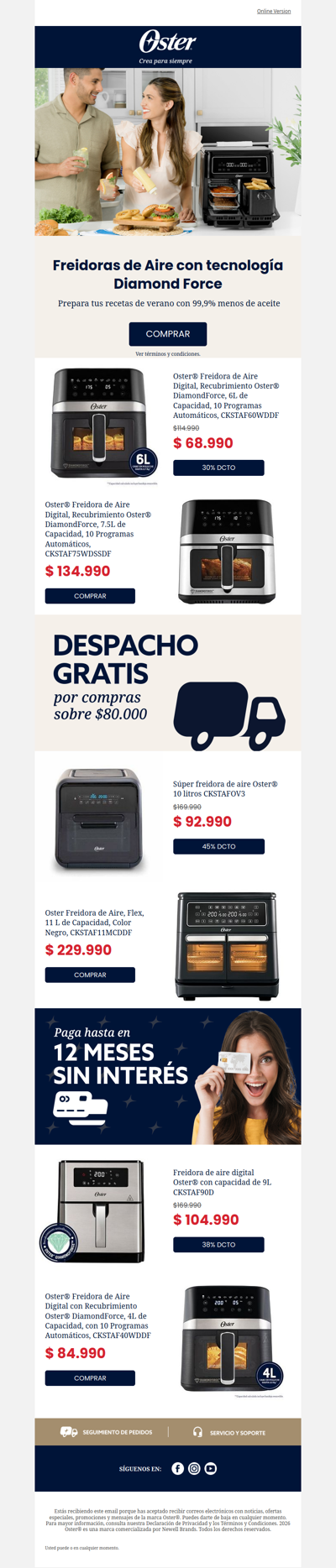 🥦 Cocina con hasta 99.9% menos aceite