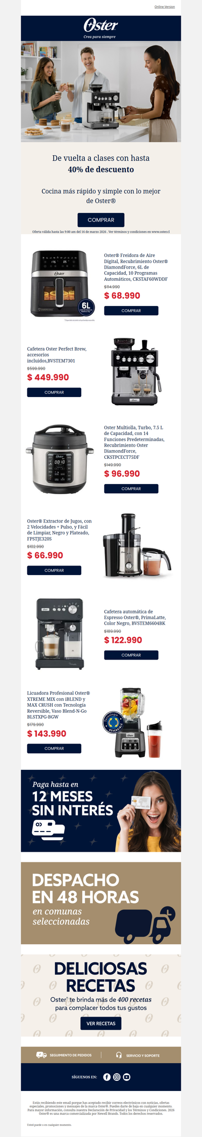 🎒 Vuelta a clases con hasta 40% OFF