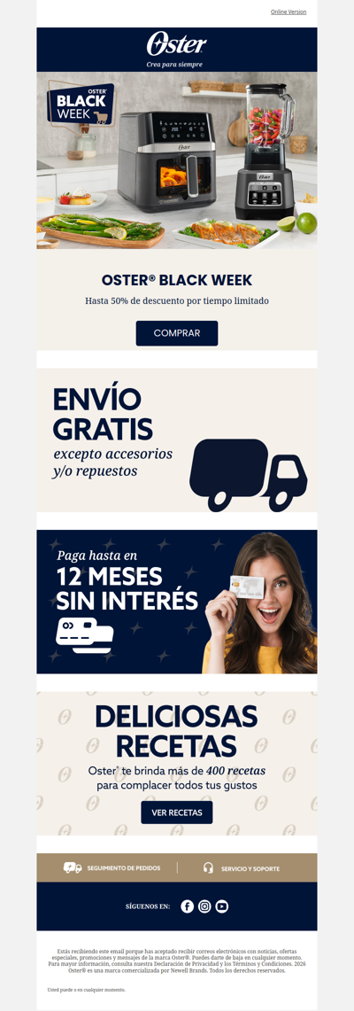 ⚡ Hasta 50% OFF en Oster hoy