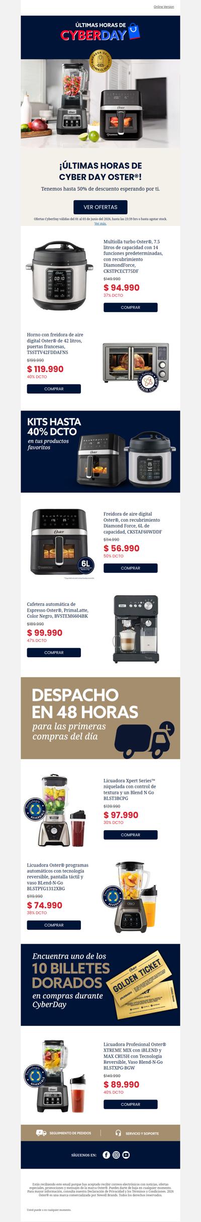 🚨¡Últimas horas de Cyber Day!