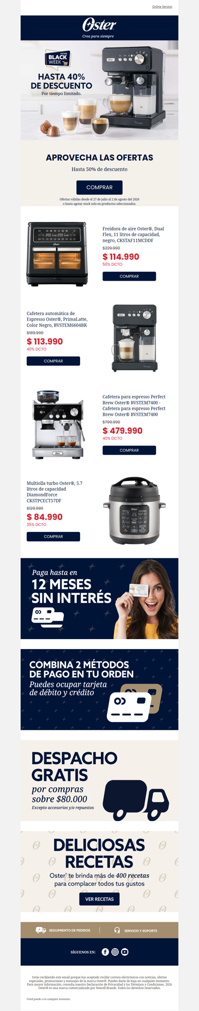 Ya comenzó Oster Black Week🔥
