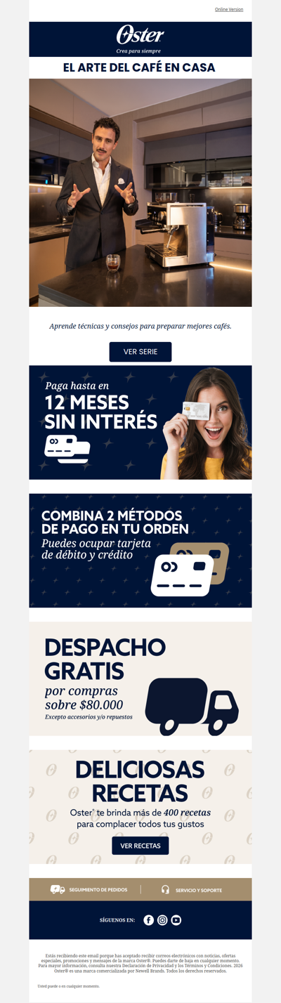 Nueva serie Oster: El Arte del Café en Casa