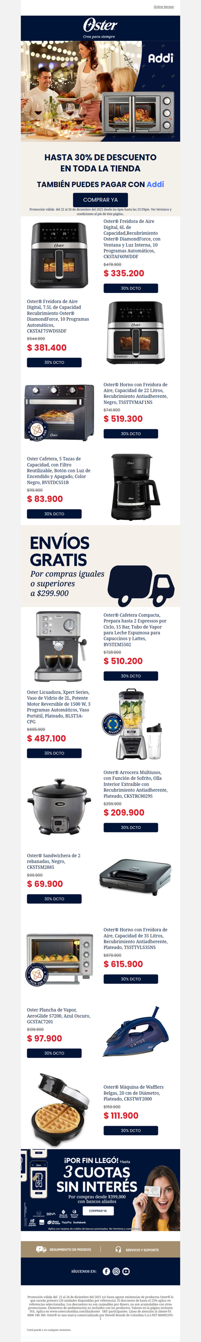 🌙 Noche de descuentos con 30% OFF