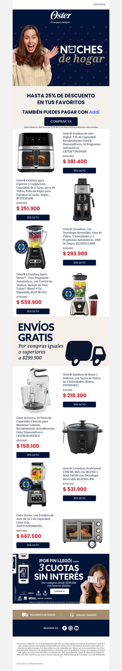 🌙 Noches de Hogar: hasta 25% OFF