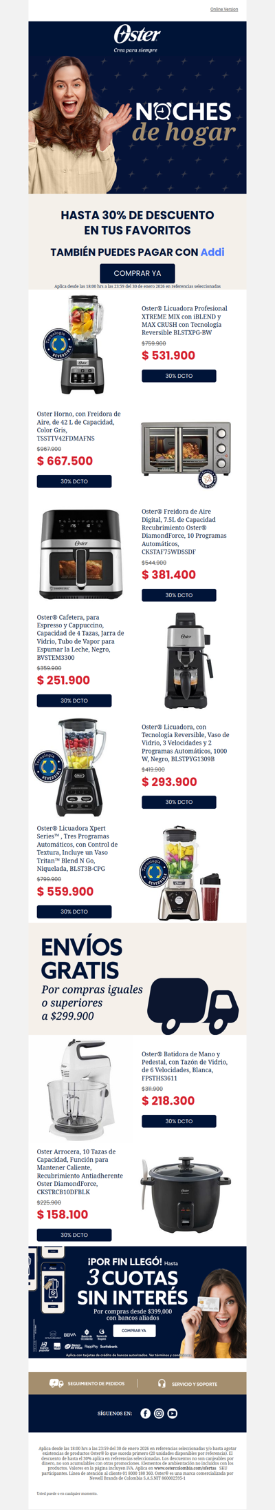 🌙 Hoy Jueves, Noches de Hogar: hasta 30% OFF