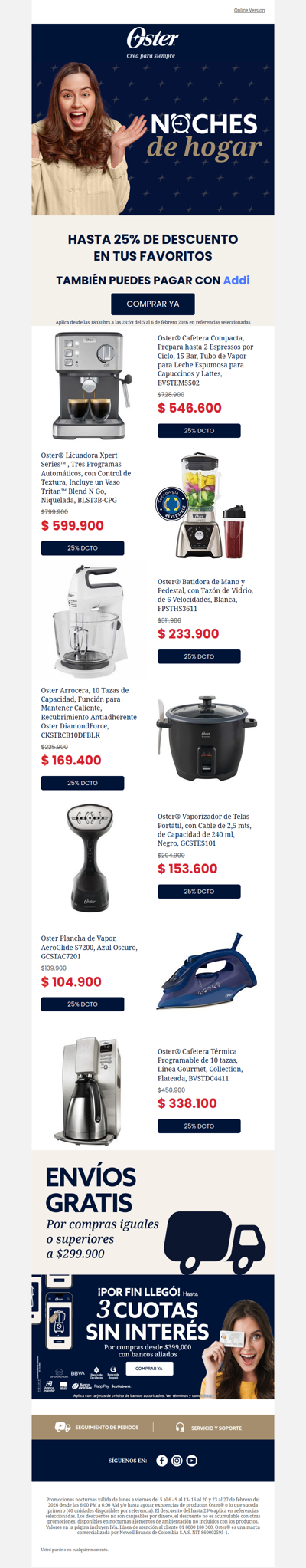 🌙 Hasta 25% OFF esta noche