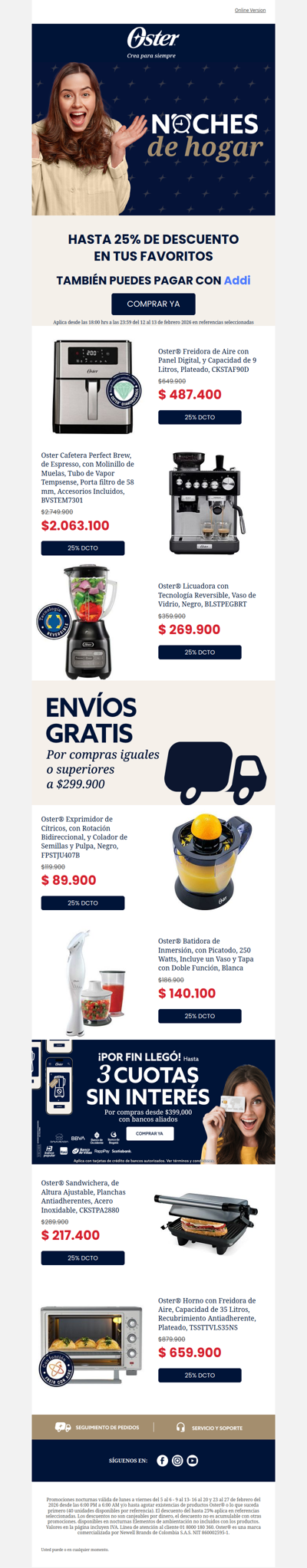 🌙 Por pocas horas, Hasta 25% OFF esta noche