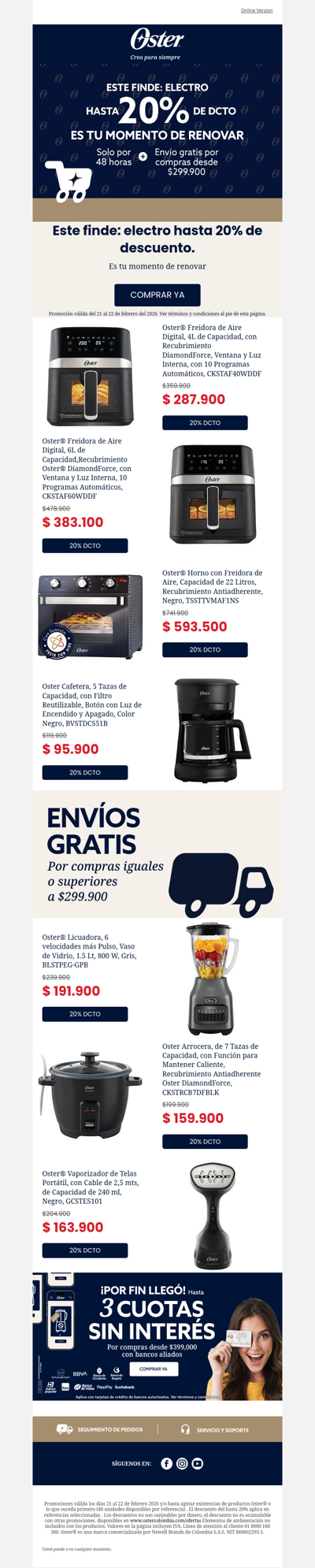 🛍️ Este finde ahorra hasta 20%. Por 48hrs.