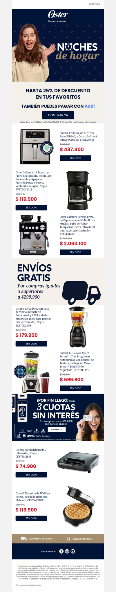 Hoy jueves hasta 25% OFF 🌙 Ofertas Nocturnas