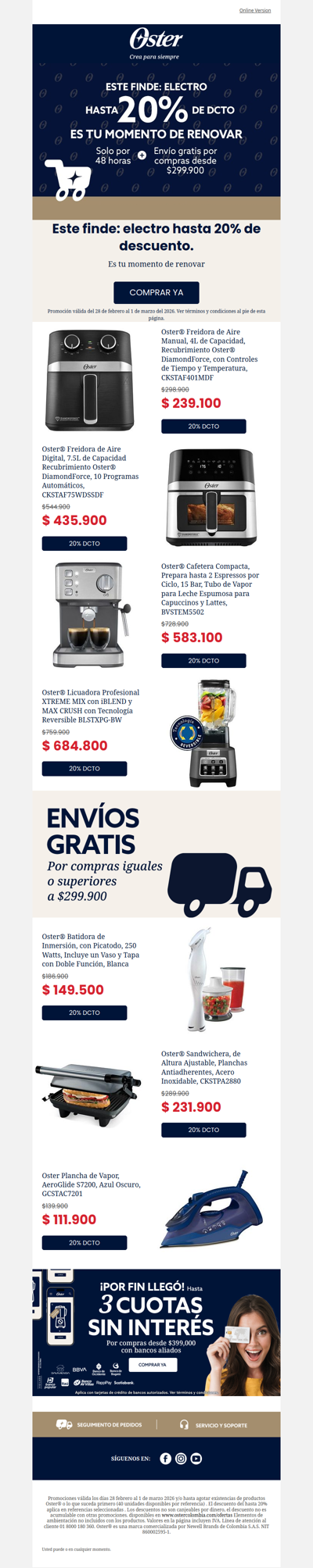 🛍️ Este finde ahorra hasta 20%. Por 48hrs.