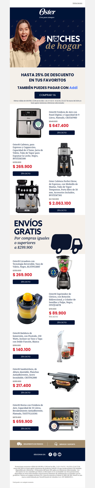 25% OFF 🌙 Ofertas Nocturnas, hoy viernes