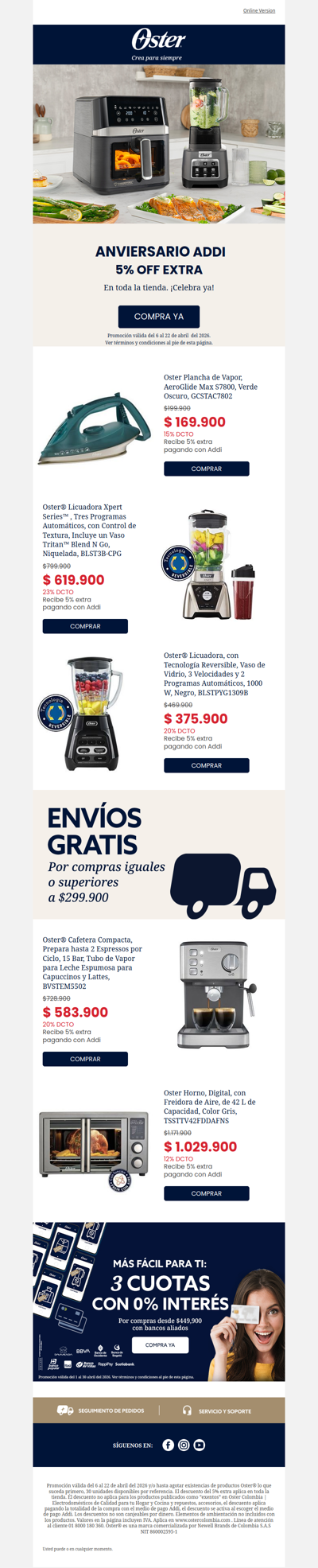 Sorpresa de aniversario Addi: +5% Extra