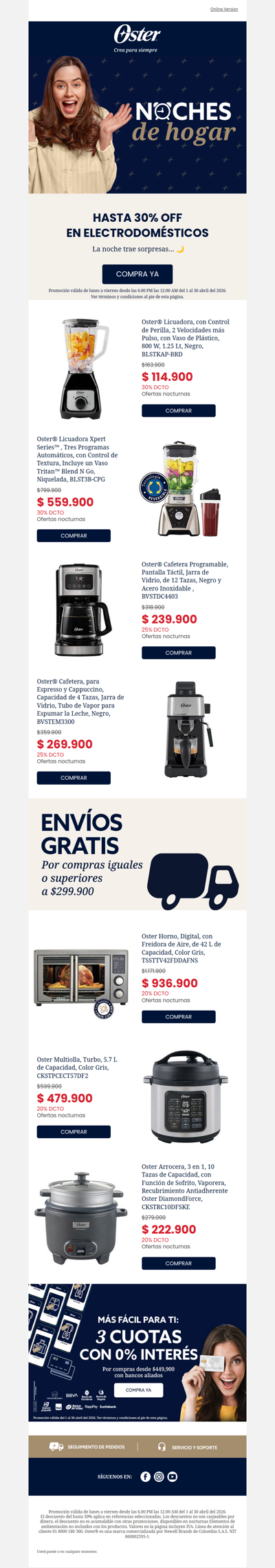 Hoy Miercoles hasta 30% noches de hogar