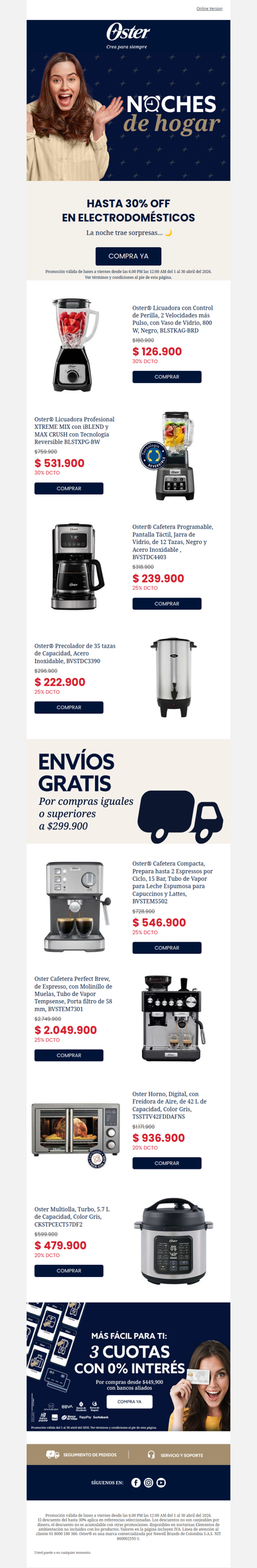 Hoy Miercoles hasta 30% noches de hogar