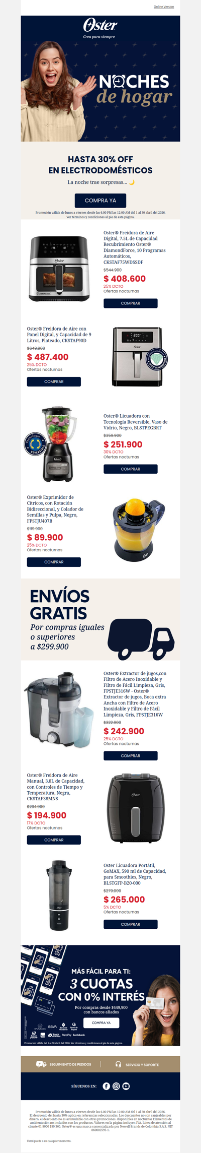 Hoy Miercoles hasta 30% noches de hogar