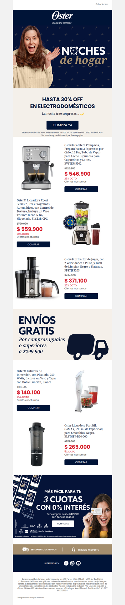 Hoy Miercoles hasta 30% noches de hogar