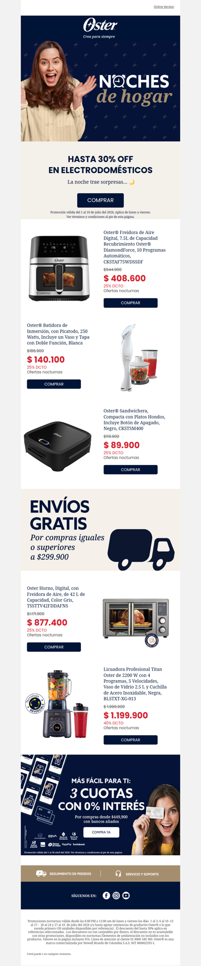 Hoy viernes hasta 30% noches de hogar