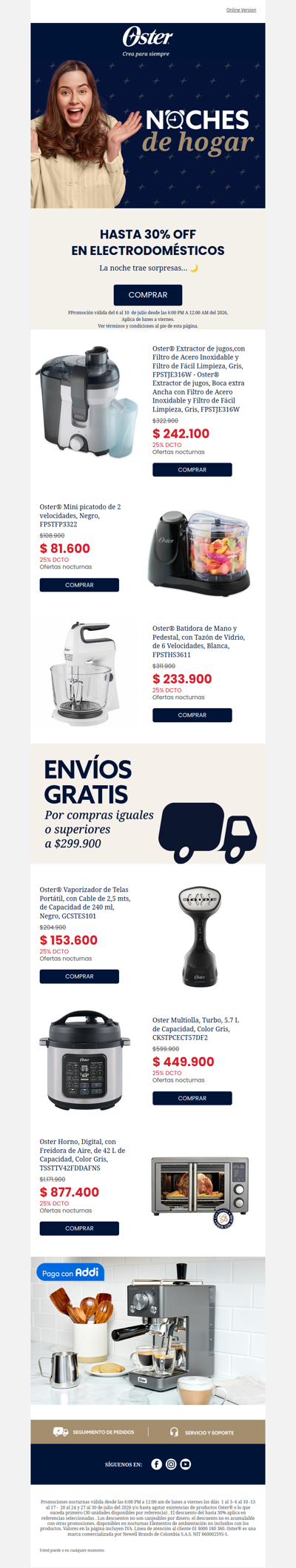 Hoy miercoles hasta 30% noches de hogar