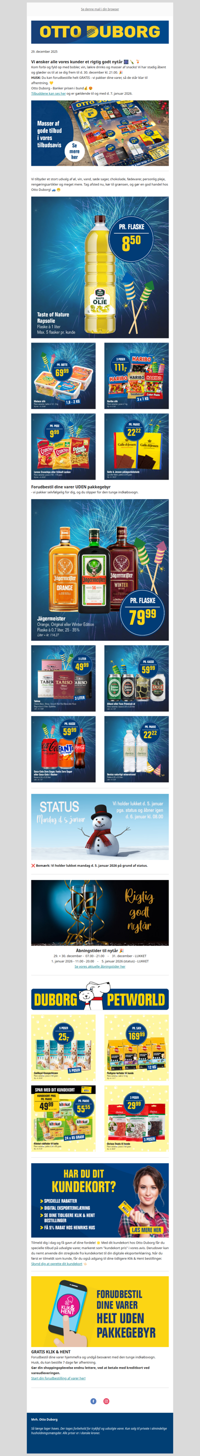 Skyd 2026 i gang med festlige tilbud fra Otto Duborg 🍾 🎆 🤩