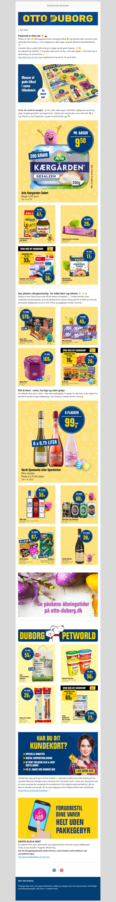 Påsken starter her 🐰 Spar stort hos Otto Duborg 🐣 🐰