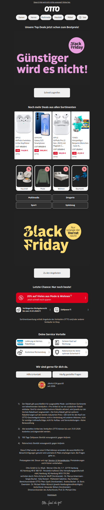 Black Friday: Schnapp dir unsere Top Deals🖤