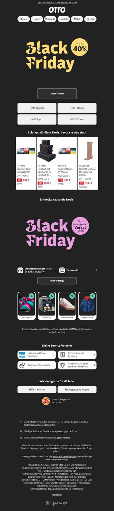 Mindestens 40% reduziert: Deals zum Black Friday!