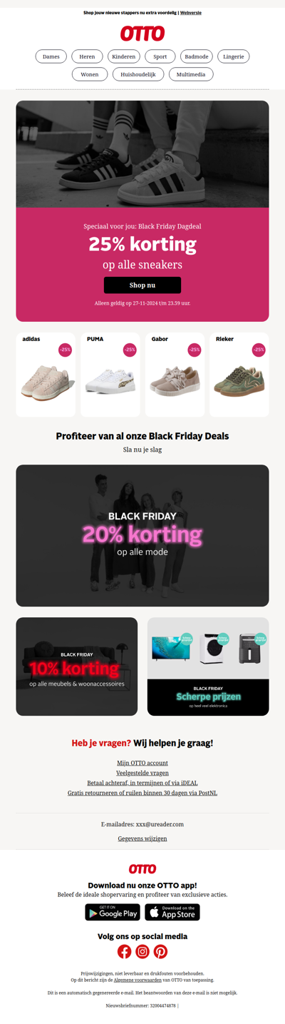 🖤 Exclusieve Black Friday Dagdeal: 25% korting op alle sneakers