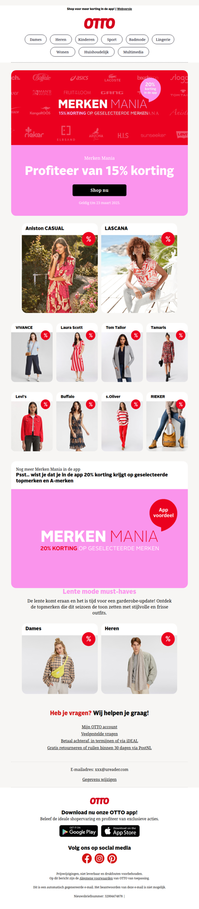 Merken Mania ‼️ 15% korting op topmerken