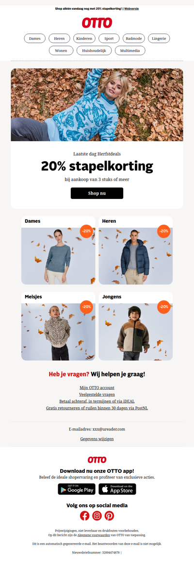 🍁🚨 Herfstdeals eindigen vandaag!