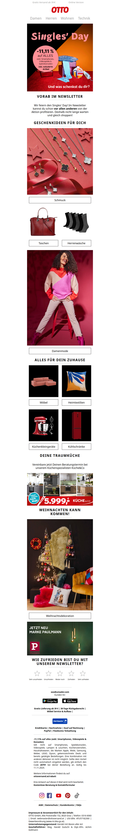 Vorab im Newsletter: Unsere Singles' Day Aktion!