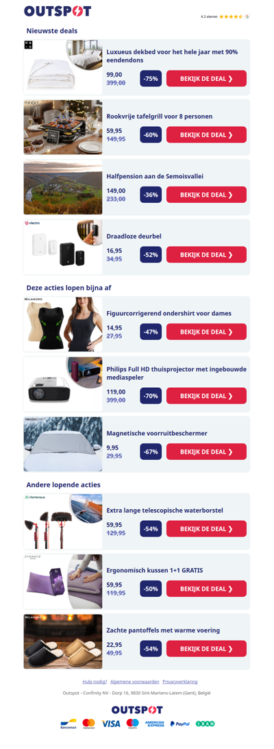 Dekbed met 90% eendendons