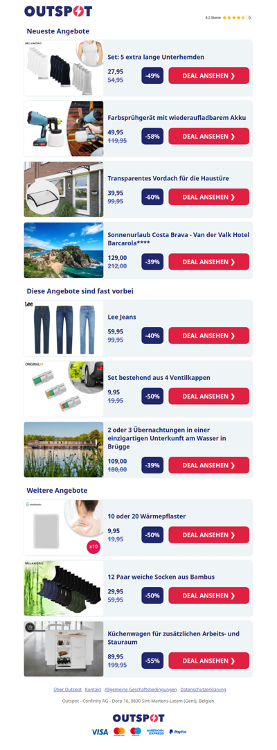 5 extra lange Unterhemden