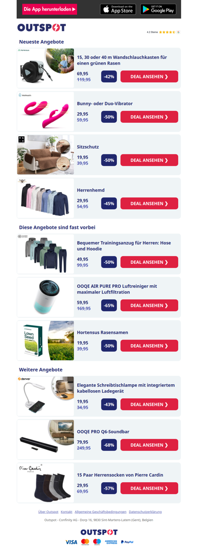 15, 30 oder 40 m Wandschlauchkasten für einen grünen Rasen