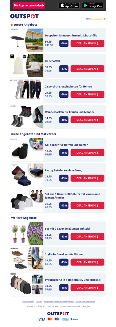 Doppelter Sonnenschirm