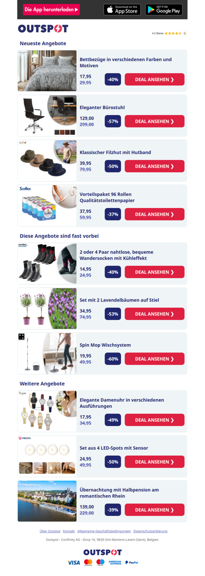 Bettbezüge in verschiedenen Farben und Motiven