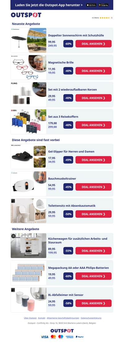 Doppelter Sonnenschirm