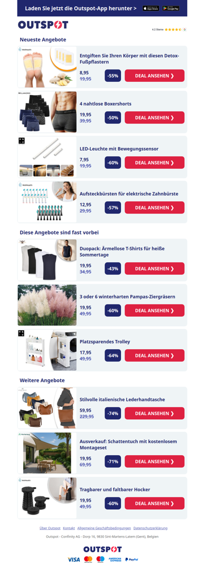 Set mit 10 Entgiftungsfußpflastern