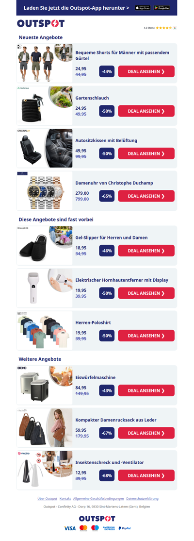 Shorts für Männer mit passendem Gürtel