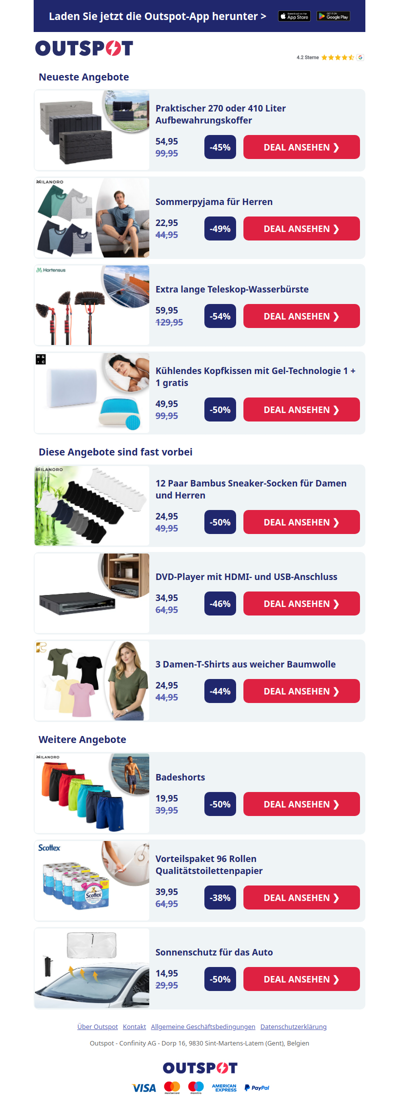 Praktischer 270 oder 410 Liter Aufbewahrungskoffer