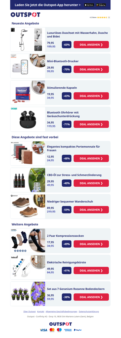 Brausegarnitur mit Wasserhahn, Dusche und Bidet
