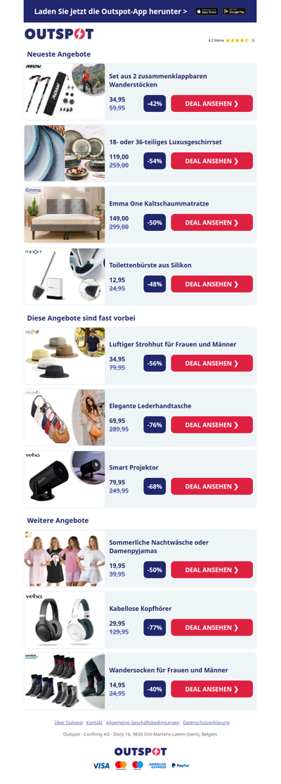 Set aus 2 zusammenklappbaren Wanderstöcken