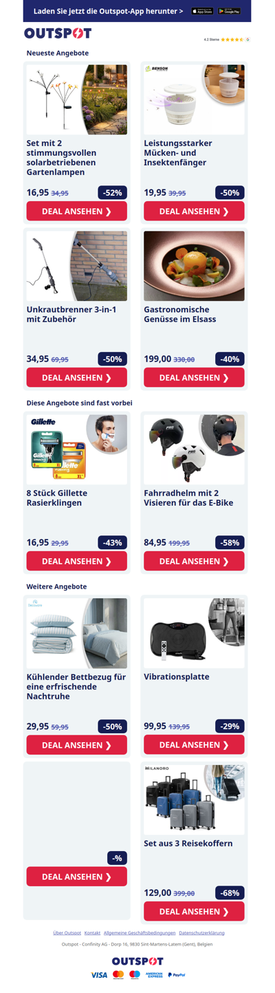 Set mit 2 stimmungsvollen solarbetriebenen Gartenlampen
