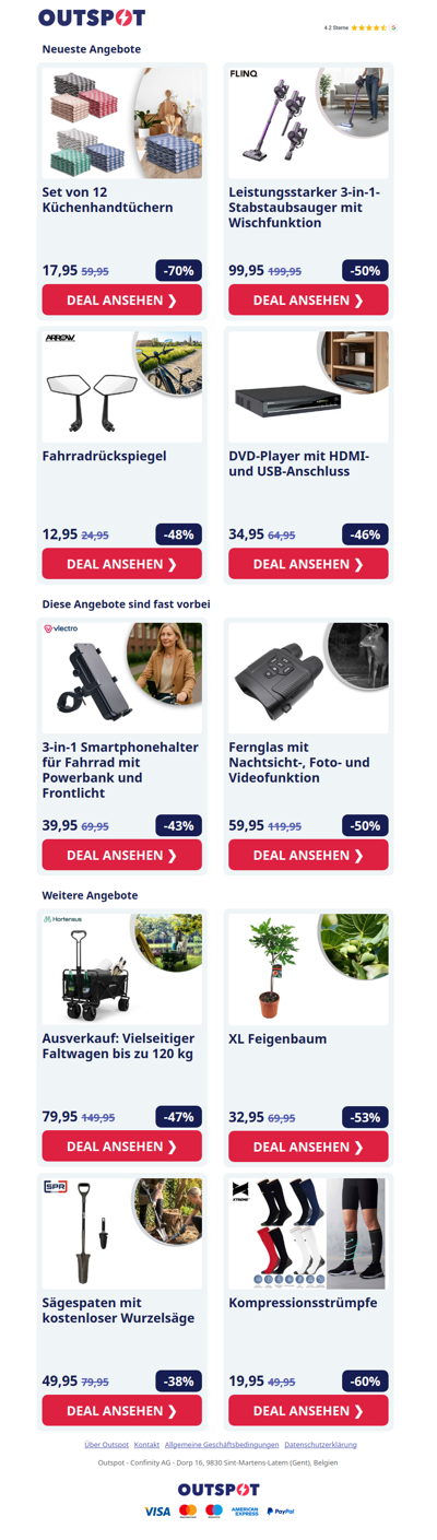 Set von 12 Küchenhandtüchern