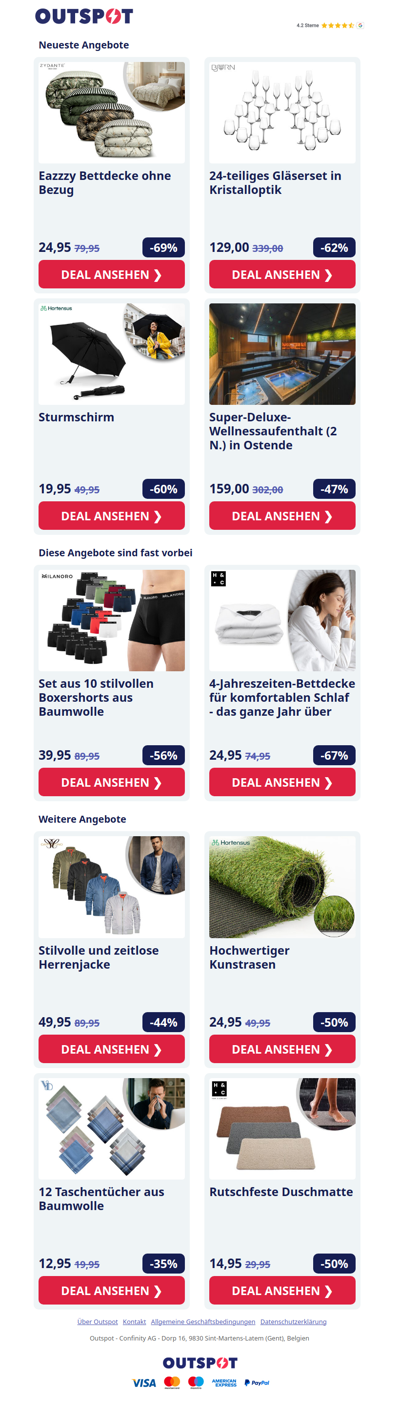 Eazzzy Bettdecke ohne Bezug