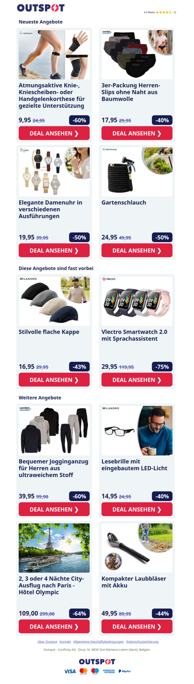 Knie-, Kniescheiben- oder Handgelenkorthese