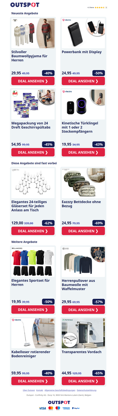 Baumwollpyjama für Herren