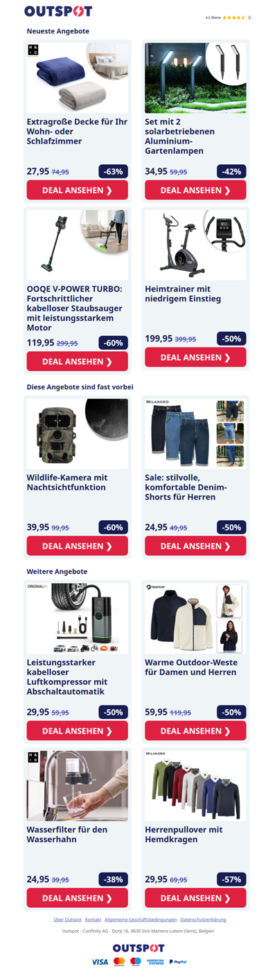 Extragroße Decke
