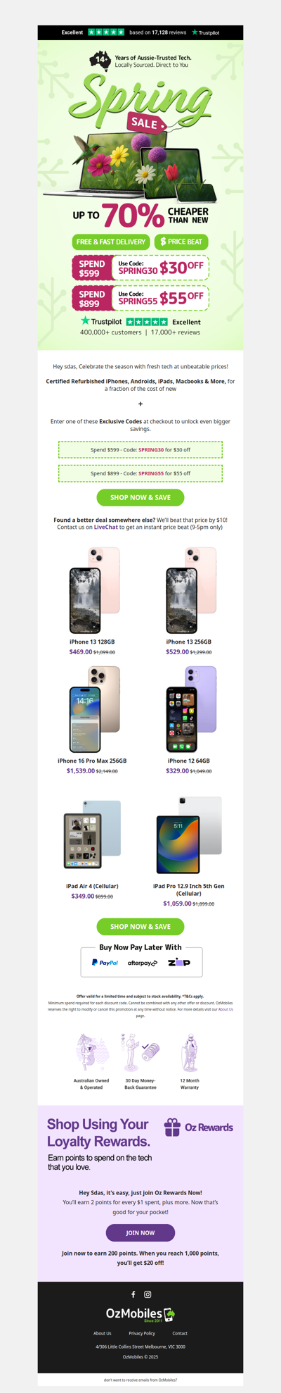 Spring Sale Is Here 🌸 Up to $55 Off Refurbished Tech!