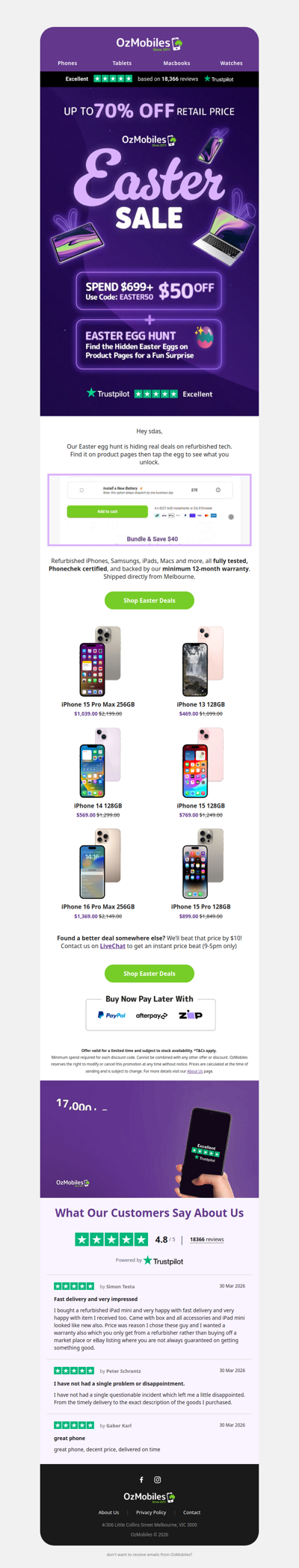 Still looking, sdas? Easter deals won't last long 🐰