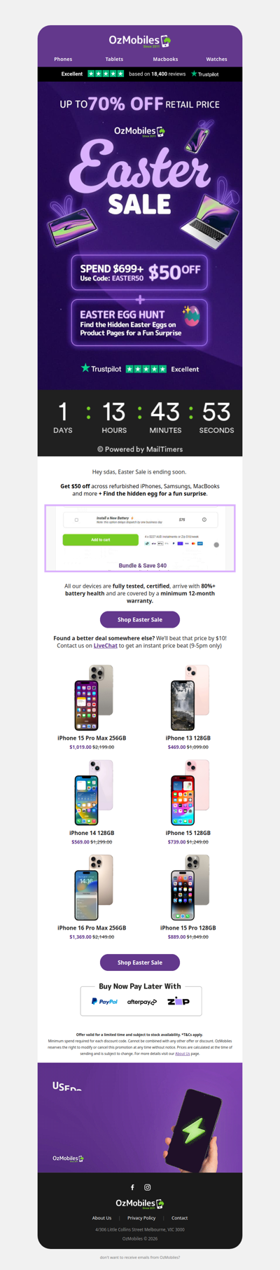 Easter Sale Ends Tomorrow ⏰